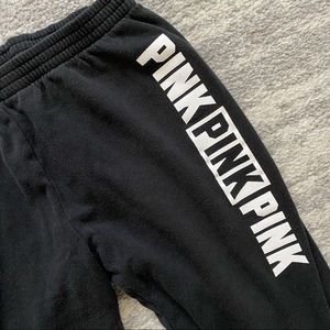 PINK Victoria Secret Black Joggers Size Small